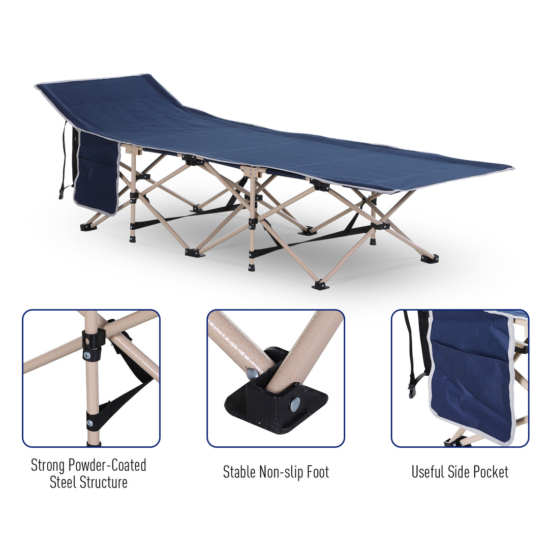 Camping Cot: Portable Single Military Bed for Outdoor Travel