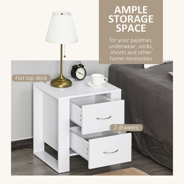 Bedside Duo: Sleek Nightstands with Dual Drawers