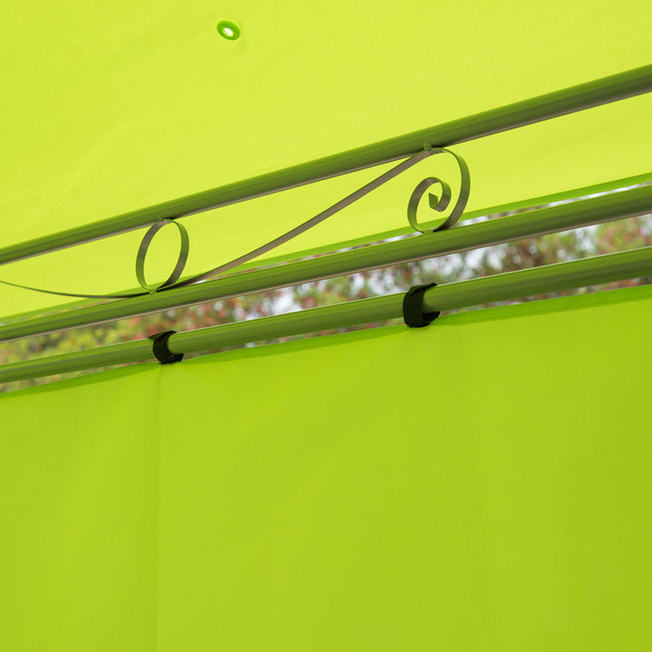 Waterproof 3m x3m Garden Metal Gazebo-Lemon Green