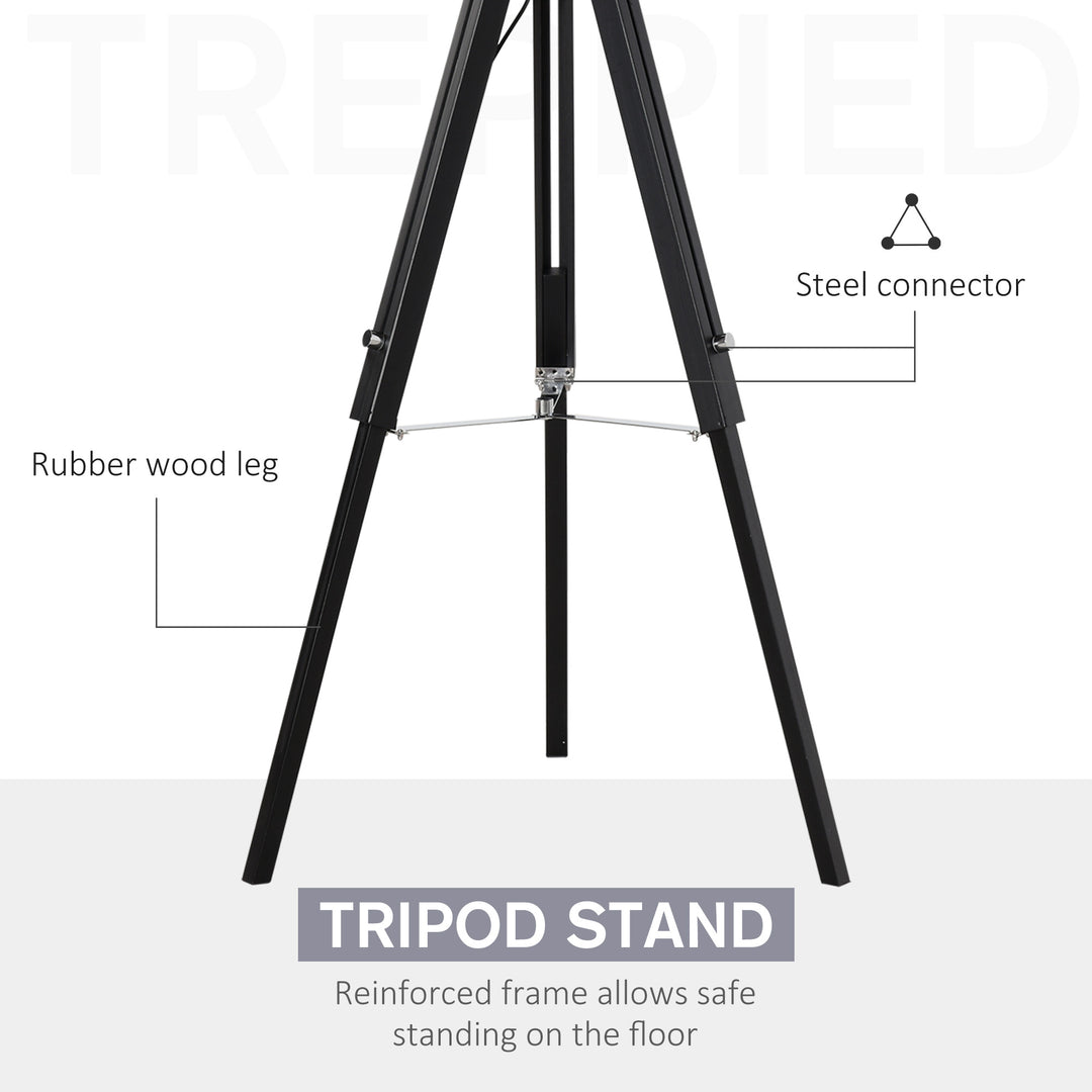 Modern Tripod Standing Lamps for Living Room with Fabric Lampshade