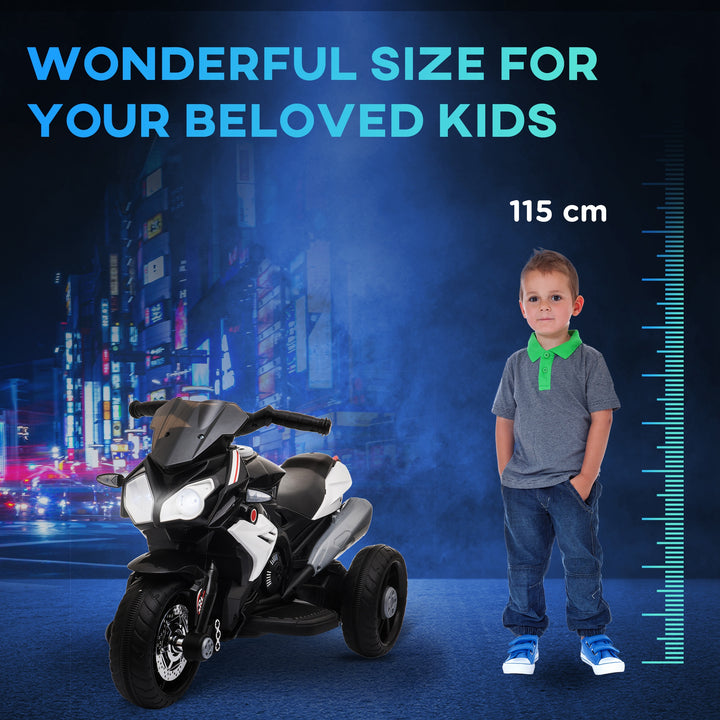 Kids' Motorbike Trike: 6V Battery-Powered Steel Ride-On