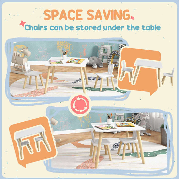 3 Pcs Toddler Table and Chair Set