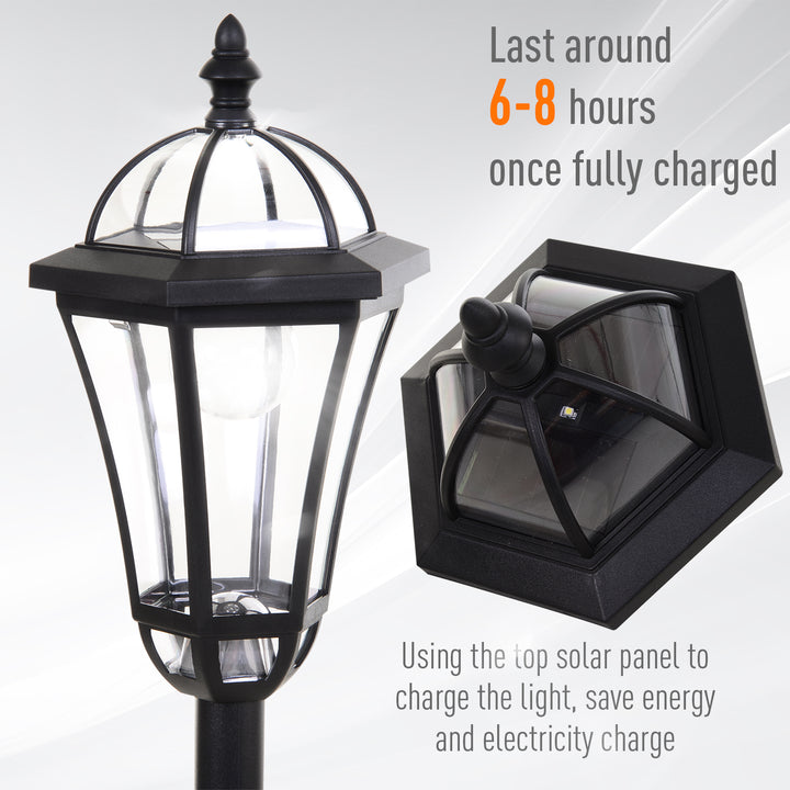 Solar LED Garden Lamps: 2 Water-Resistant Lanterns for Patio Pathway