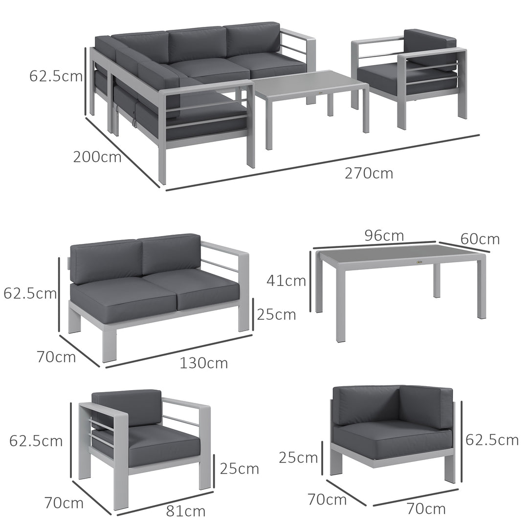 Five-Piece Aluminium Garden Sofa Set