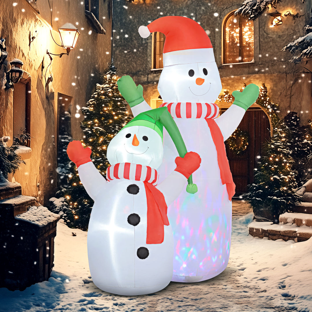 8ft Inflatable Snowman and Son Christmas Decoration