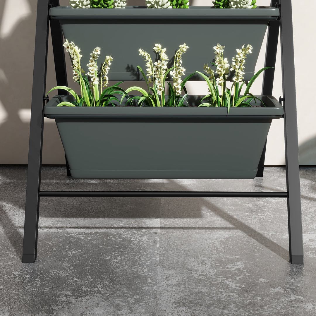 Vertical Veggie Villa: 5-Tier Raised Planter for Outdoor Herbs & Blooms