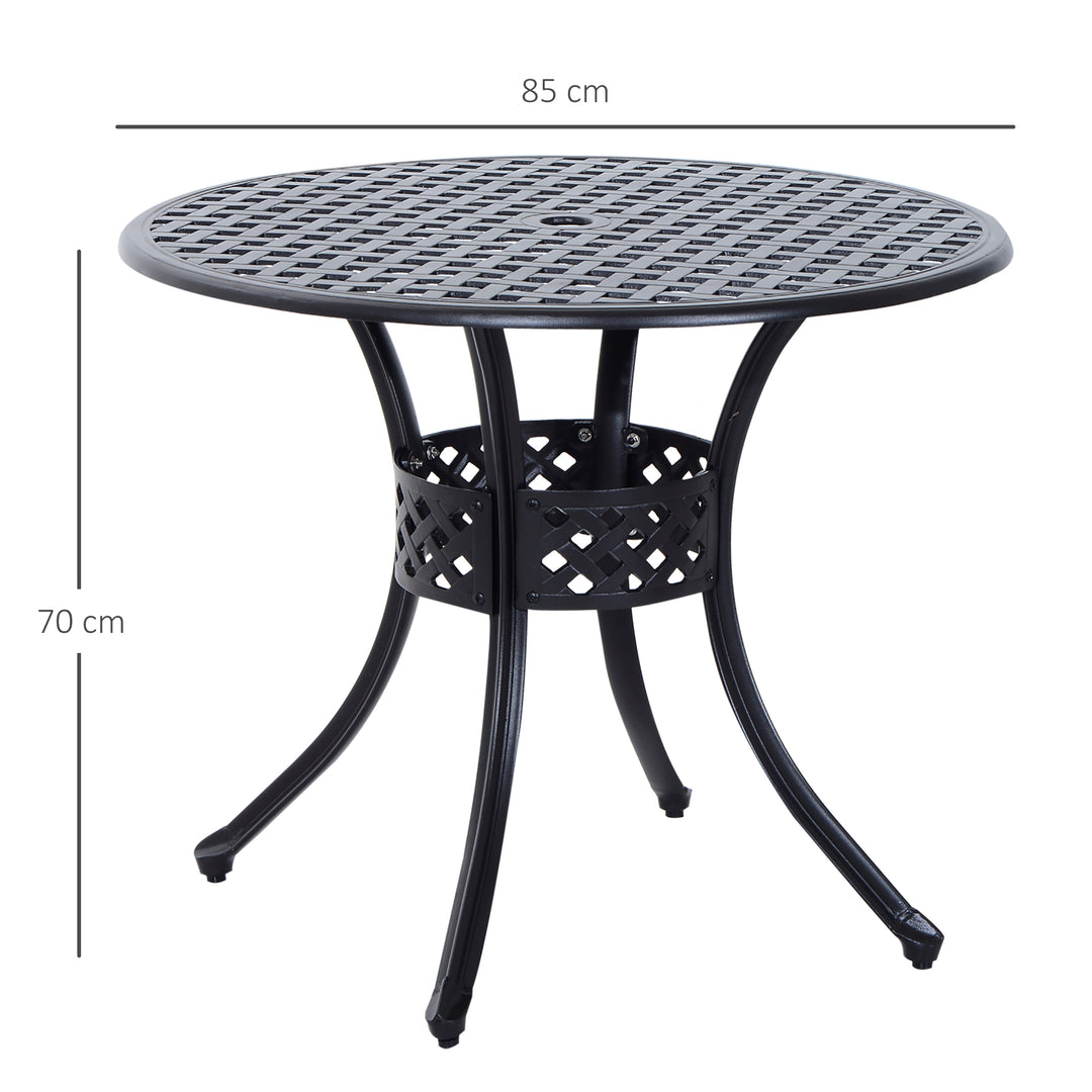 85cm Round Garden Table with Umbrella Hole