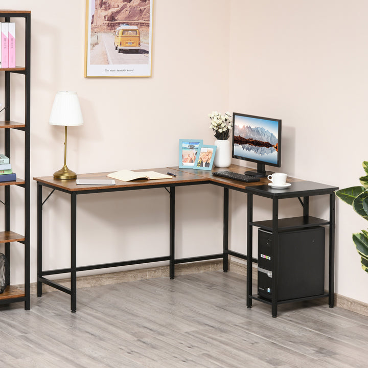 HOMCOM Industrial L-Shaped Desk