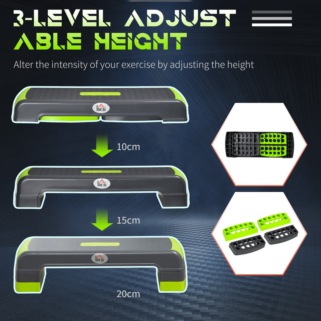 Aerobic Step with 3-Level Adjustable Heights for Home