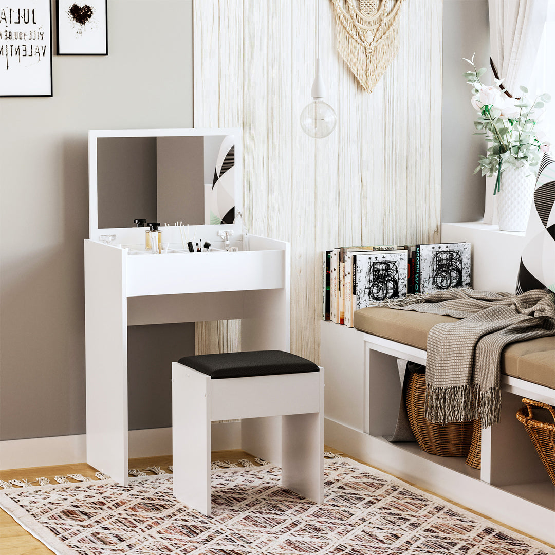 Dressing Table with Padded Stool