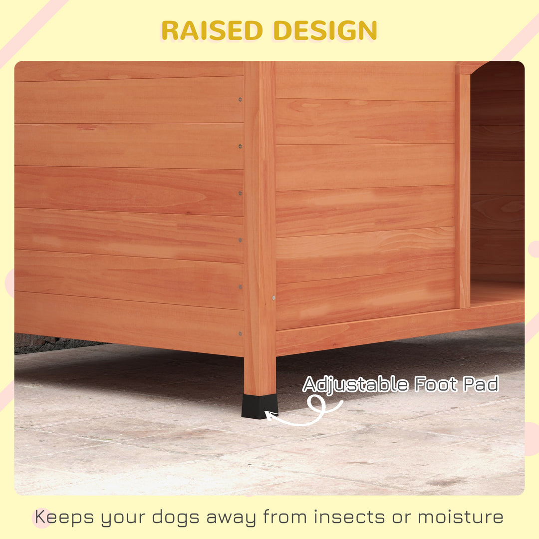 Wooden Dog Kennel: Outdoor Pet Haven with Removable Floor & Openable Roof