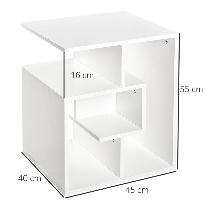 HOMCOM 3-Tier Nesting Tables with Open Shelves