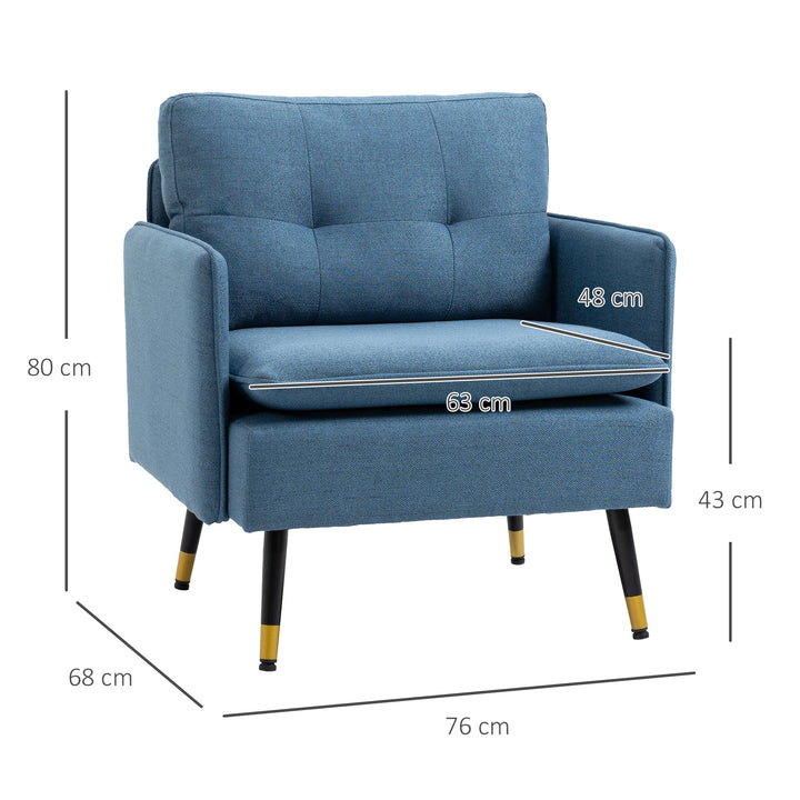 Modern Armchairs with Steel Legs