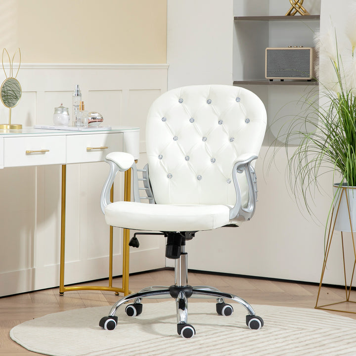 Vinsetto PU Leather Desk Chair, White