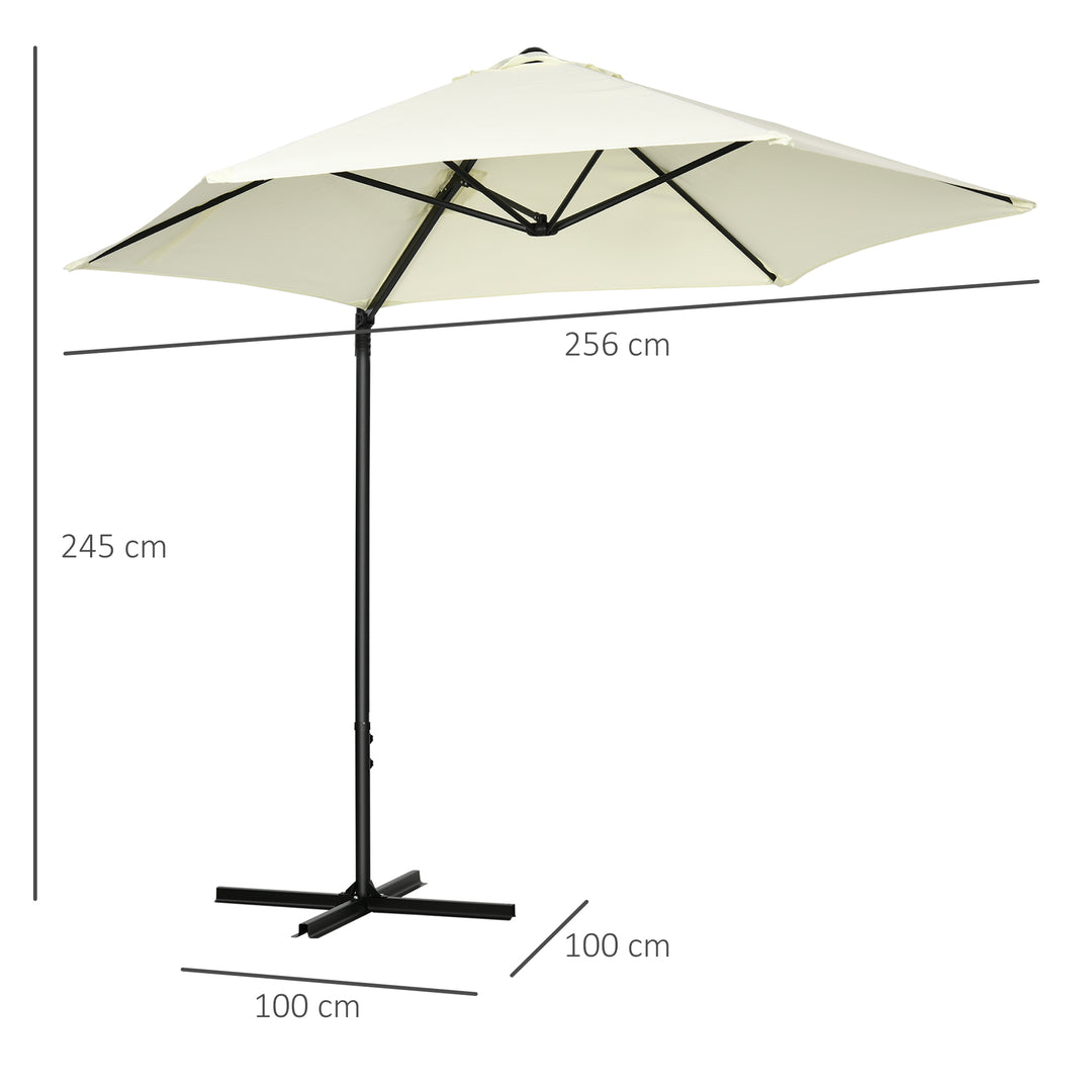 Waterproof Cantilever Garden Parasol with 360° Rotation