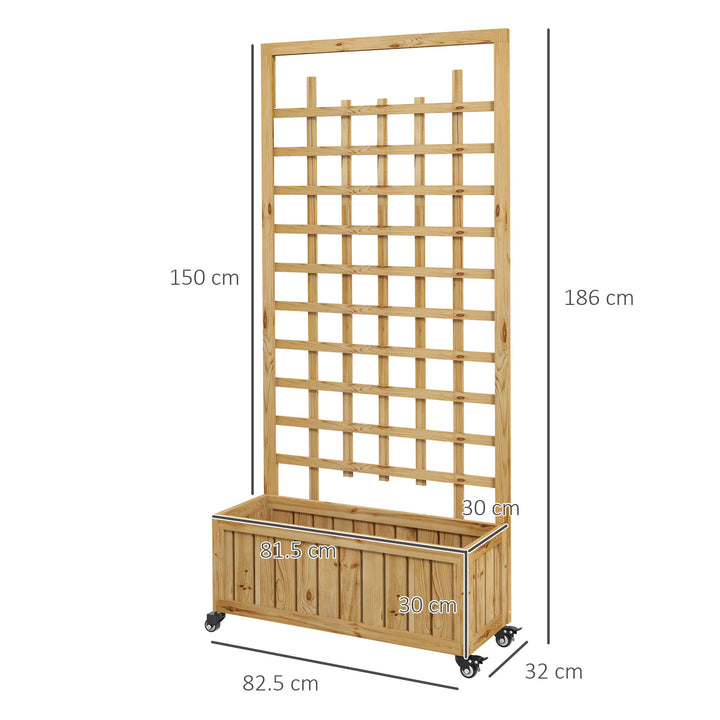 Wooden Trellis Planter