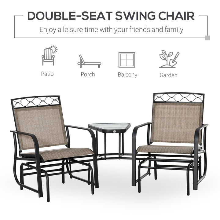 Double Outdoor Glider Chair