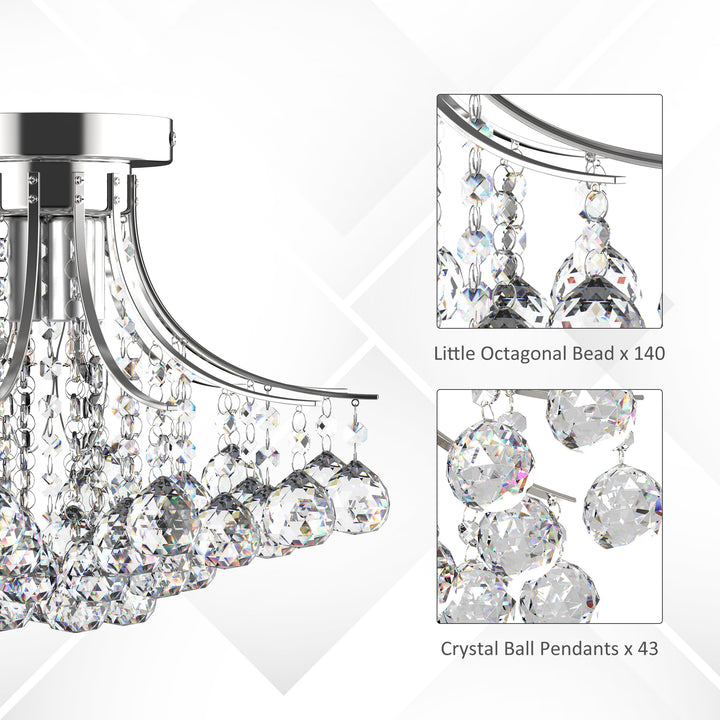 Crystal Chandelier w/ K9 Crystal Droplets