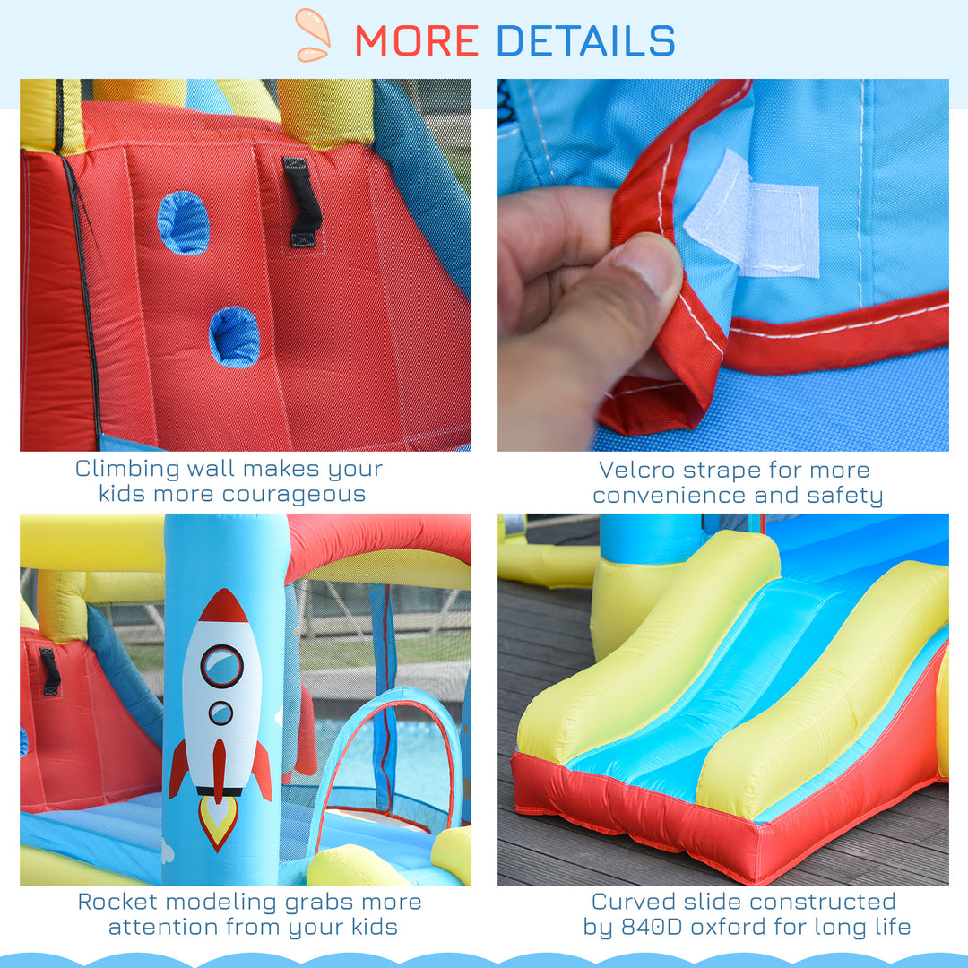 Kids Bounce Castle House Inflatable Trampoline Slide Water Pool 3 in 1 with Blower for Kids Age 3-10 3.3 x 2.65 x 1.85m