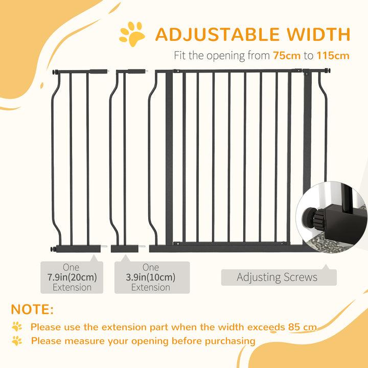 Dog Gate Dog Gate for Stairs Stays w/ Double Locking System for Doorways