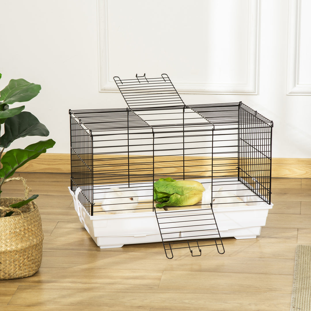 Indoor Small Animal Cage with Wood Floor