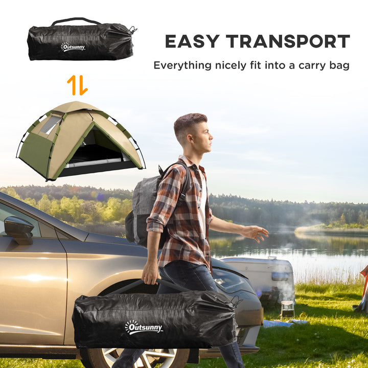 Family Camping Tent: Portable 3-4 Person Shelter