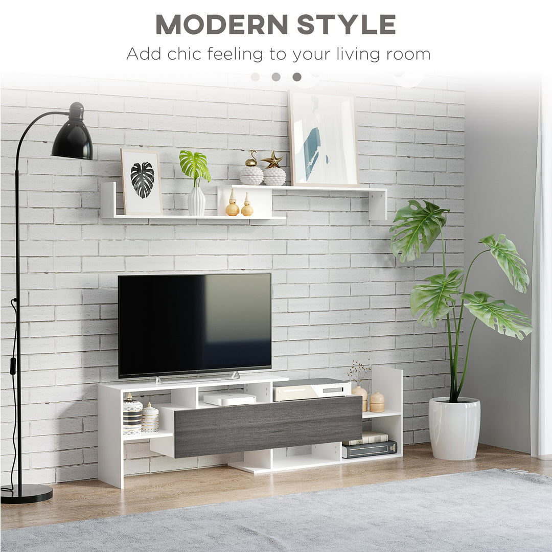 TV Unit with Storage for Wall-Mounted 65" or 50" TVs