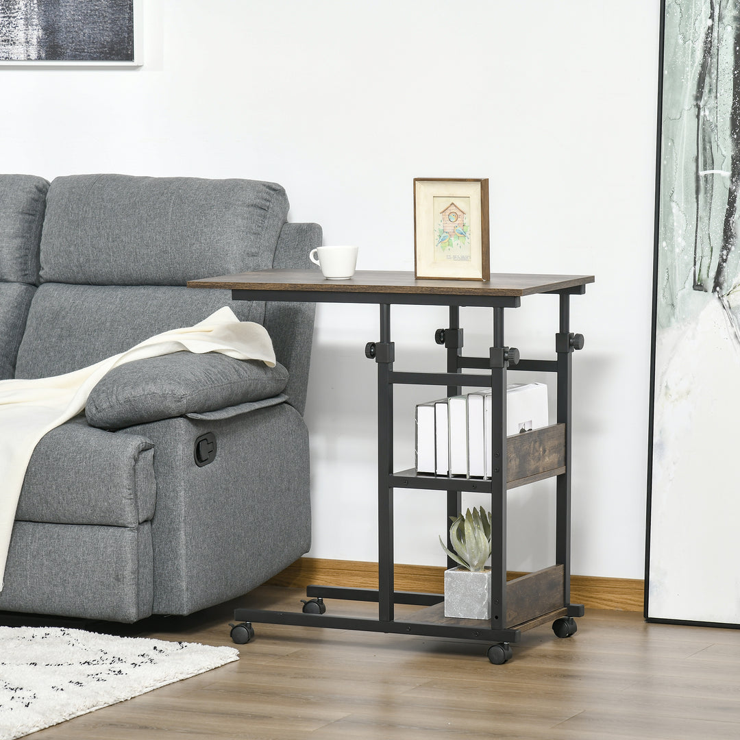 Industrial C-Shaped End Tables