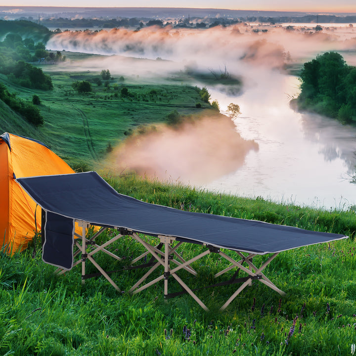 Camping Cot: Portable Single Military Bed for Outdoor Travel