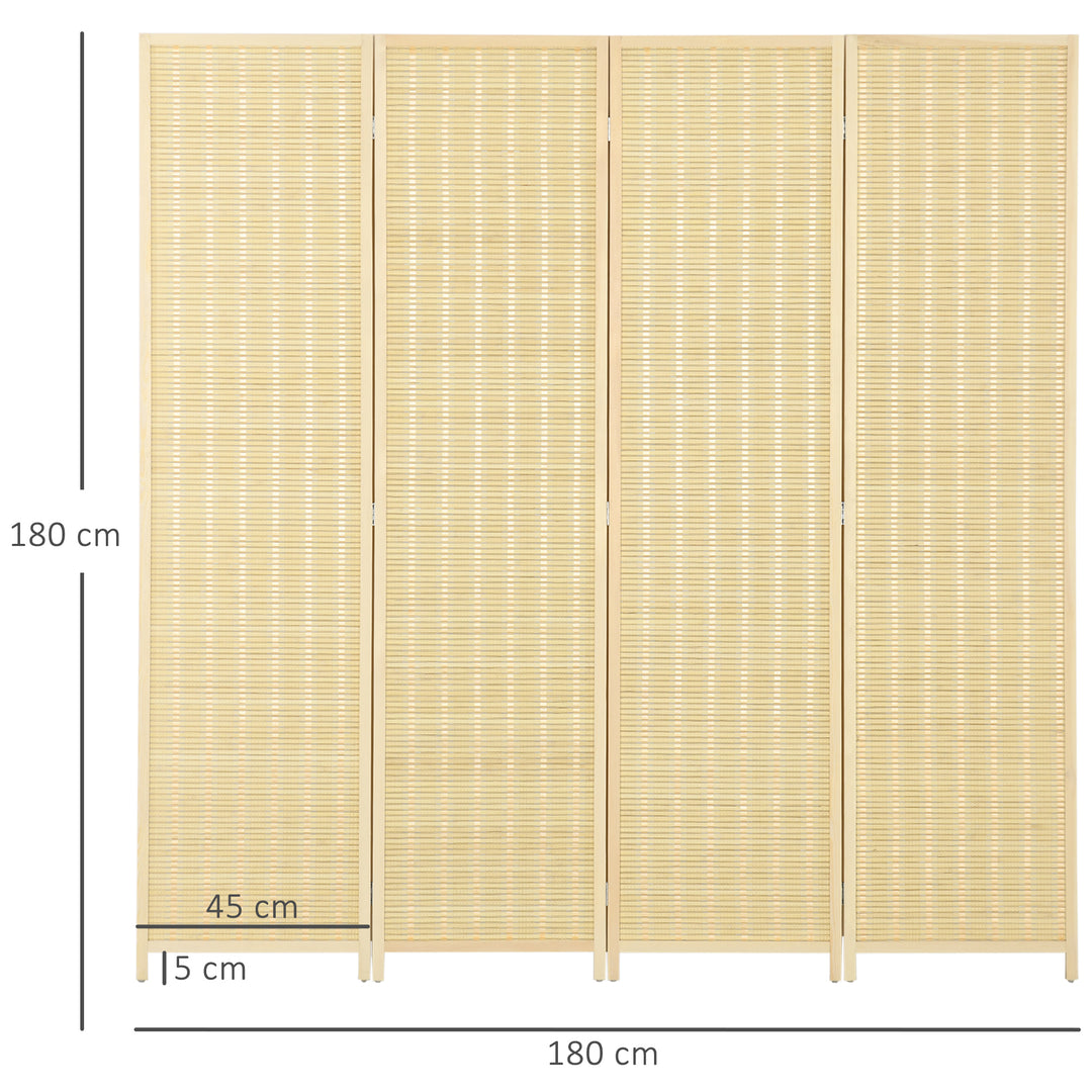 4 Panel Folding Room Divider Screen