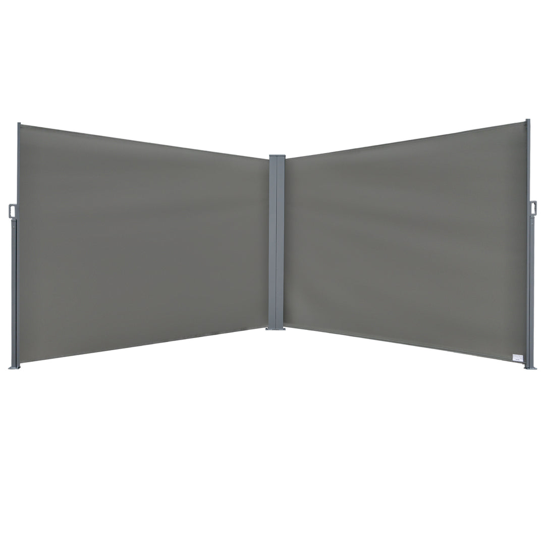 Patio Retractable Double Side Awning Folding Privacy Screen Fence Privacy Wall Corner Divider Wind Screen Room Divider