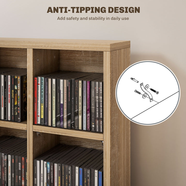 CD Storage Unit with Adjustable Shelves