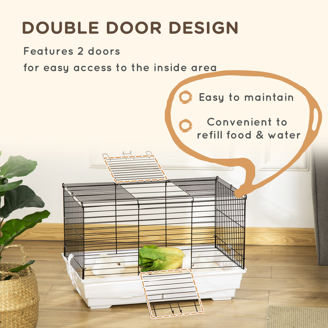 Indoor Small Animal Cage with Wood Floor