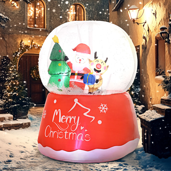 5.5FT Christmas Inflatable Crystal Ball w/ Santa Claus