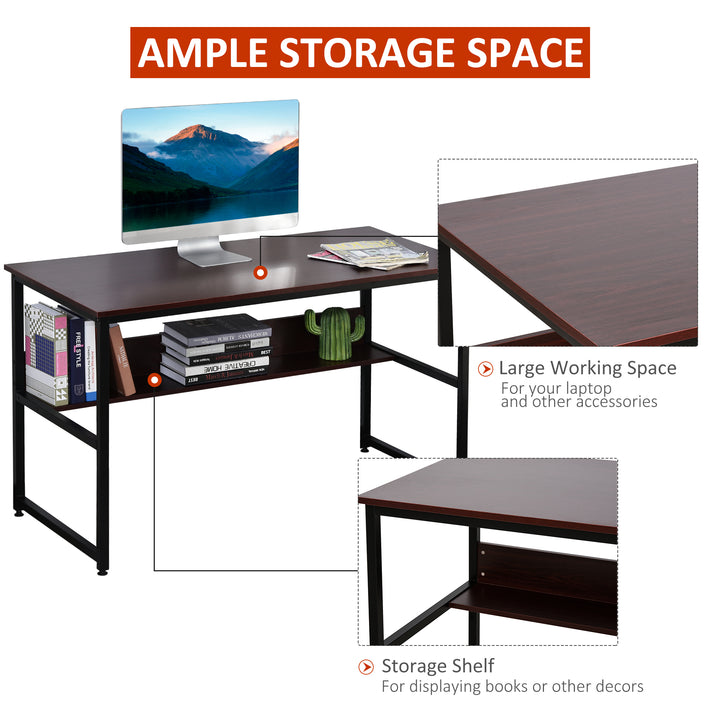 HOMCOM Desk with Storage Shelf