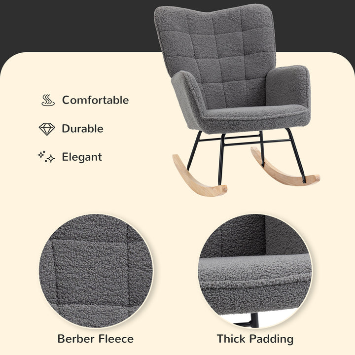 Wingback Rocking Chair for Nursing