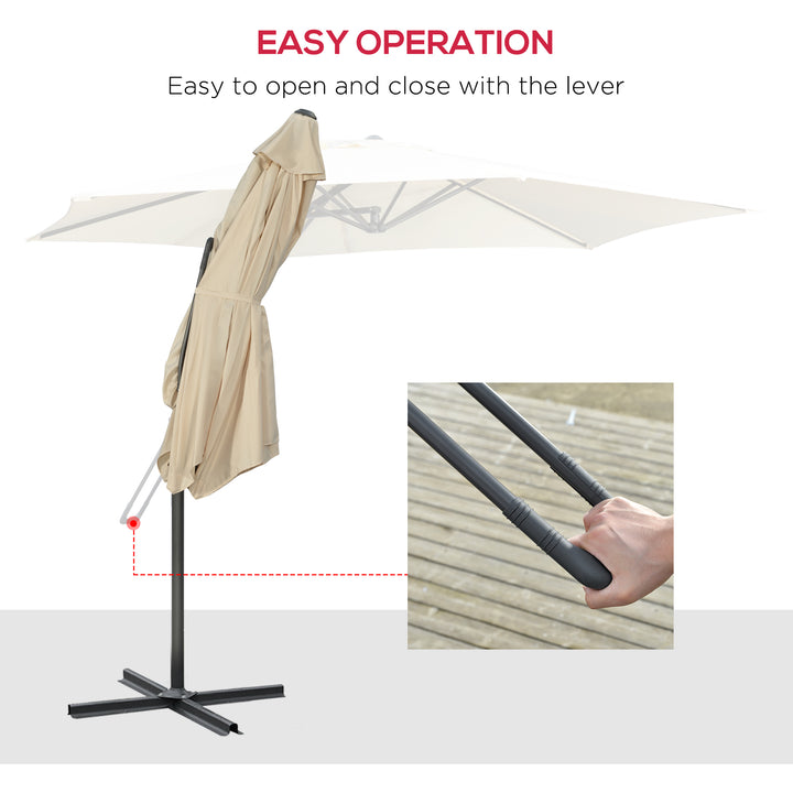 3m Cantilever Parasol with Easy Lever