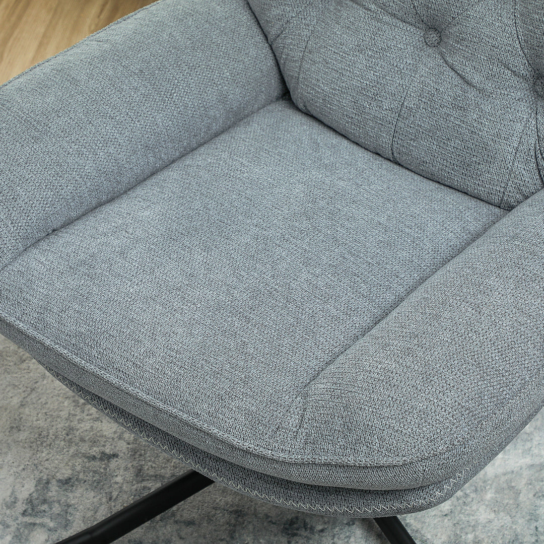 Armchair with 360 Degree Swivel and Wide Padded Seat