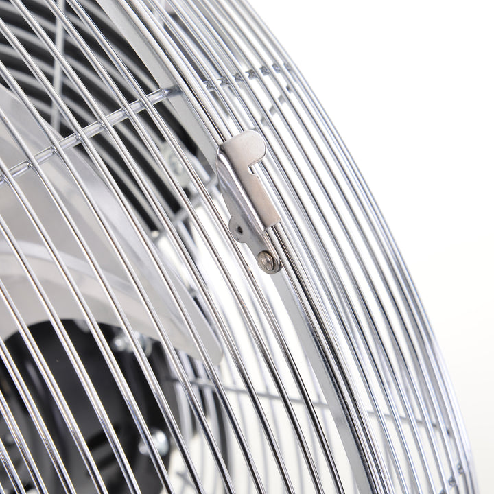 High-Velocity Floor Fan: 20" Chrome Metal