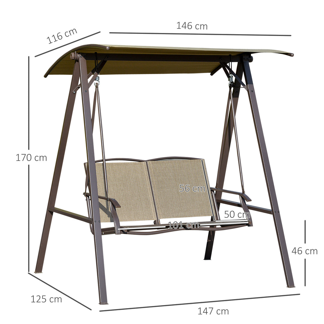 2 Seater Garden Swing Chair