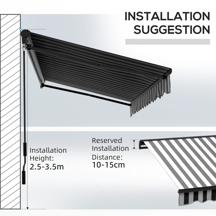 3.5 x 2.5m Aluminium Frame Electric Awning