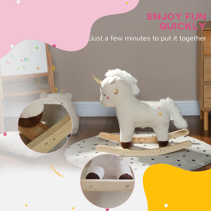 Rocking Horse with Unicorn Design