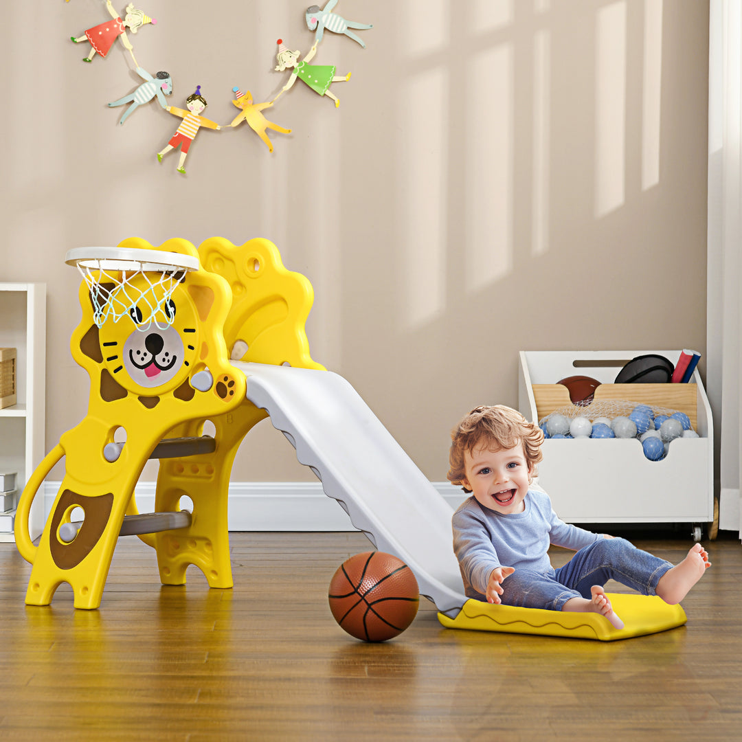 Baby Slide with Basketball Hoop