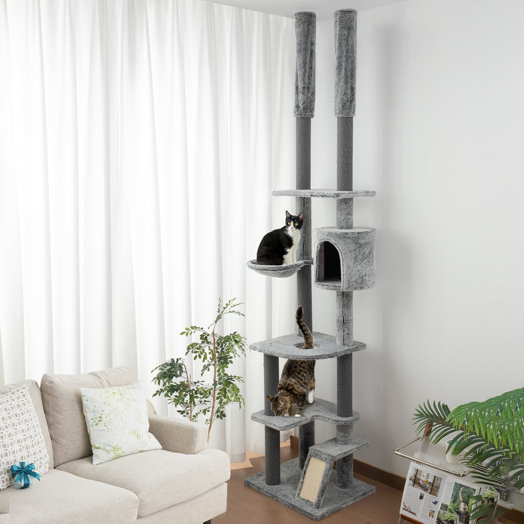 Floor To Ceiling Cat Tree with Anti-tipping Kit for Safety