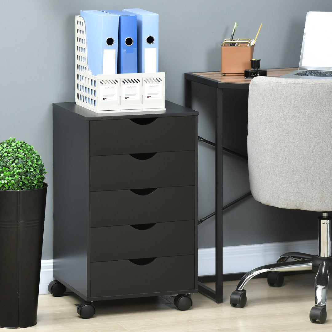 5 Drawer Mobile Filing Cabinet