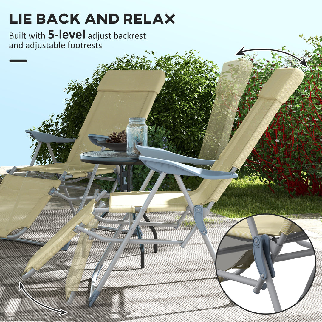 Outdoor Sun Lounger Set of 2