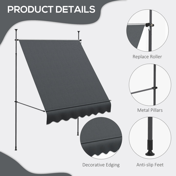 2 x 1.2m Retractable Awning