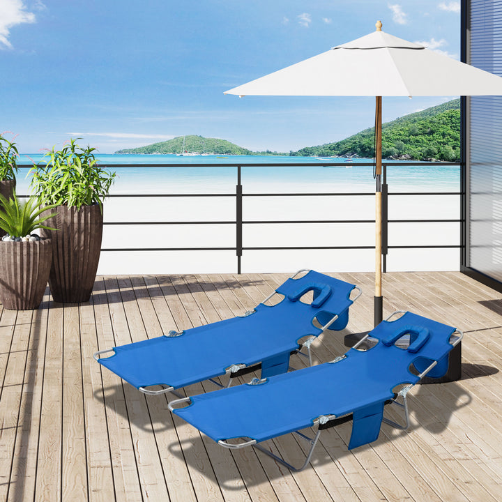 Foldable Sun Lounger Set