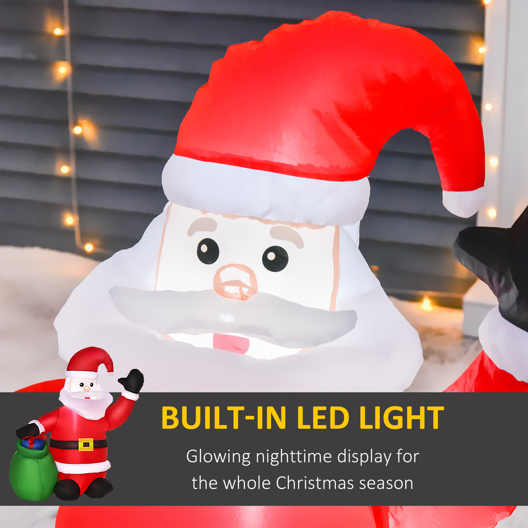 Inflatable Blow up Christmas Santa Claus 120cm LED Lighted Yard