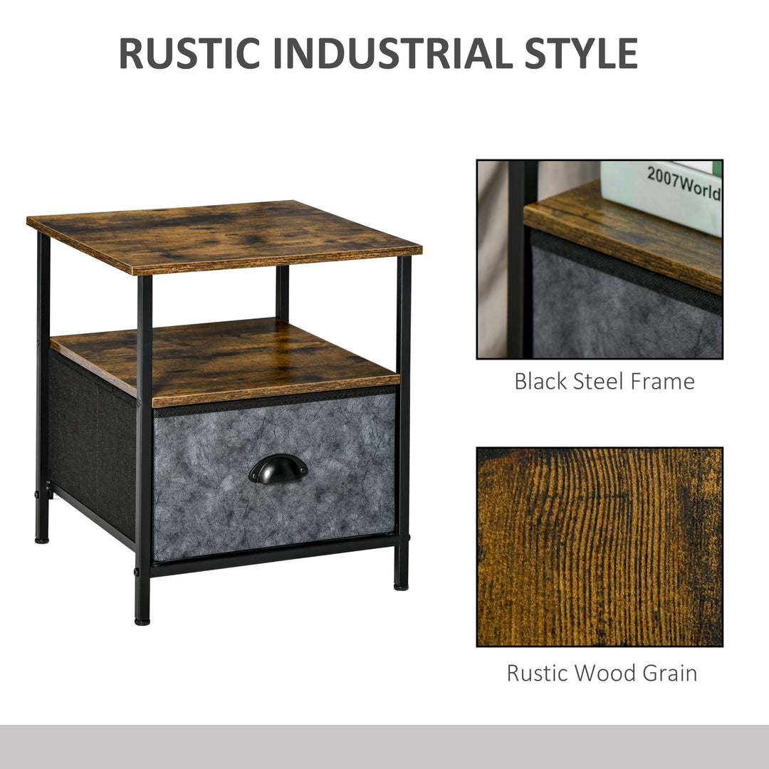 HOMCOM Industrial Side Table